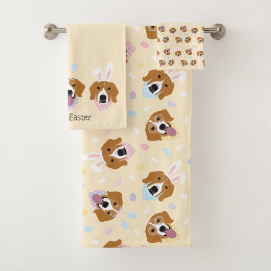 Happy Oaster Beagle Hunde Badhandtuch Set (Insitu)