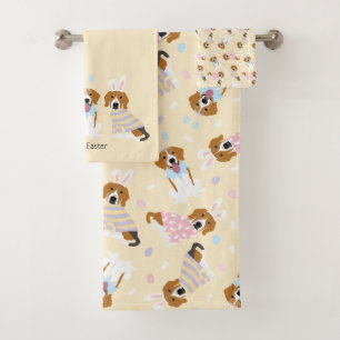 Happy Oaster Beagle Hunde Badhandtuch Set
