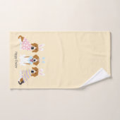 Happy Oaster Beagle Hunde Badhandtuch Set (Handtuch)