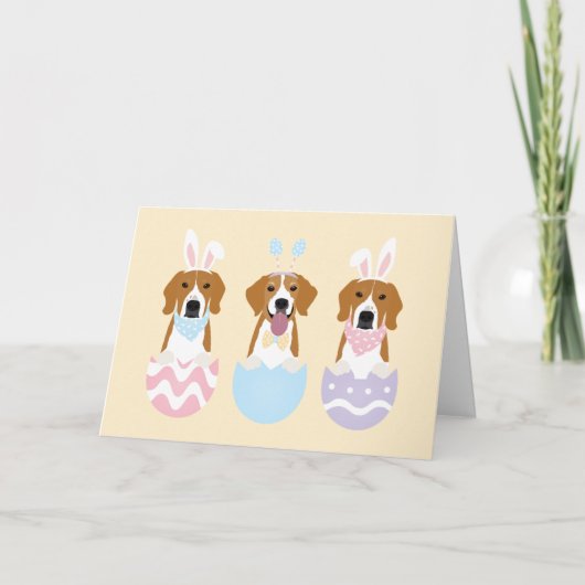 Happy Oaster Beagle Hunde Feiertagskarte (Vorderseite)