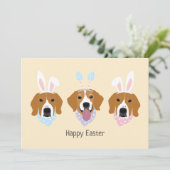 Happy Oaster Beagle Hunde Feiertagskarte (Stehend Vorderseite)