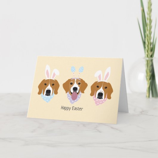 Happy Oaster Beagle Hunde Feiertagskarte (Vorderseite)