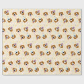 Happy Oaster Beagle Hunde Geschenkpapier (Flach)