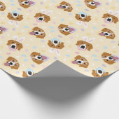Happy Oaster Beagle Hunde Geschenkpapier (Ecke)