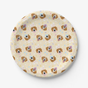 Happy Oaster Beagle Hunde Pappteller