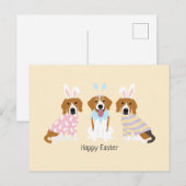 Happy Oaster Beagle Hunde Postkarte (Vorne/Hinten)