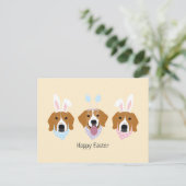 Happy Oaster Beagle Hunde Postkarte (Stehend Vorderseite)