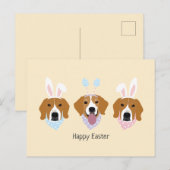 Happy Oaster Beagle Hunde Postkarte (Vorne/Hinten)