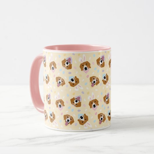 Happy Oaster Beagle Hunde Tasse (Vorderseite Links)