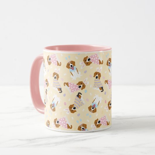 Happy Oaster Beagle Hunde Tasse (Vorderseite Links)