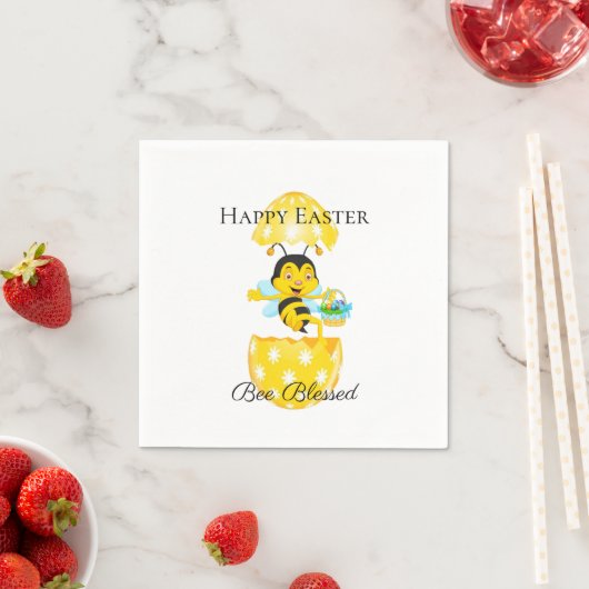 Happy Oaster Bee Gesegneter Cartoon Serviette (Beispiel)