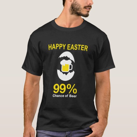 Happy Oaster Beer in Egg Hunt trinken Bier T-Shirt (Vorderseite)