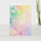 'Happy Oaster' Benutzerdefinierter Text, Regenboge Karte (Rückseite)