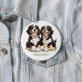 Happy Oaster Bernese Berge Hunde Ostereier Button (Beispiel)