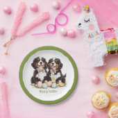 Happy Oaster Bernese Berge Hunde Ostereier Pappteller (Party)