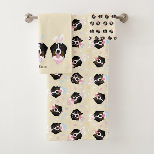 Happy Oaster Bernese Mountain Hunde Badhandtuch Set (Insitu)