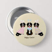 Happy Oaster Bernese Mountain Hunde Button (Vorne & Hinten)