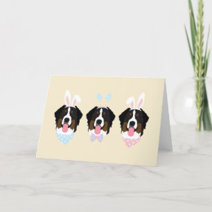 Happy Oaster Bernese Mountain Hunde Feiertagskarte