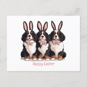 Happy Oaster Bernese Mountain Hunde Feiertagspostkarte
