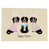 Happy Oaster Bernese Mountain Hunde Große Geschenktüte (Rückseite)