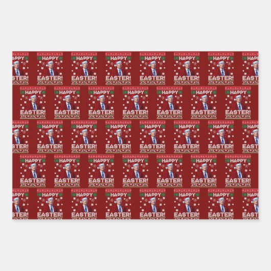 Happy Oaster Biden Geschenkpapier Set (Vorderseite 3)