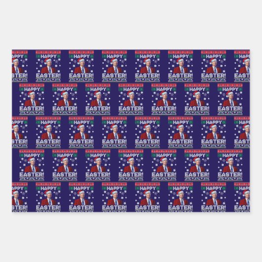 Happy Oaster Biden Geschenkpapier Set (Vorderseite 2)