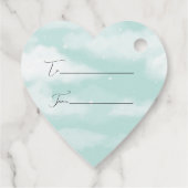 Happy Oaster Bird auf einer Zweigstelle über dem N Geschenkanhänger (Rückseite)