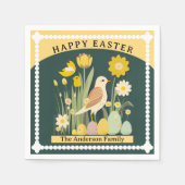 Happy Oaster Birds Spring Serviette (Vorderseite)