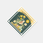 Happy Oaster Birds Spring Serviette (Ecke)