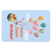 Happy Oaster Birthday Bunny und Balloons Magnet (Horizontal)