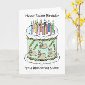 Happy Oaster Birthday Niece Karte (Gelbe Blume)