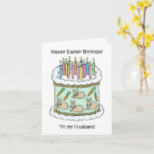 Happy Oaster Birthday to Husband Karte (Gelbe Blume)