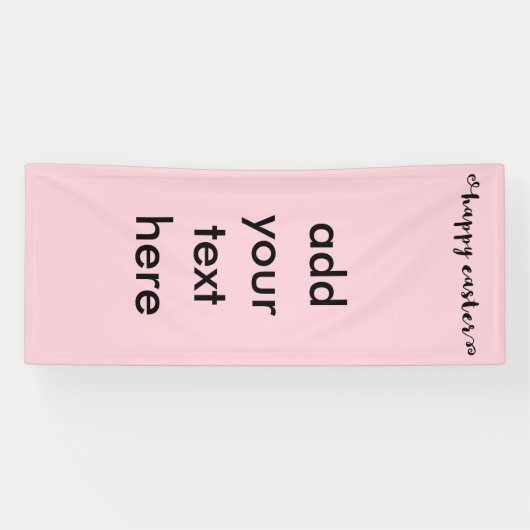 Happy Oaster Black Typografy Soft Pink Background Banner (Horizontal)