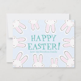 Happy Oaster blassblau niedliche lustige Brötchen  Feiertagskarte