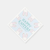 Happy Oaster blassblau niedliche Peakbüschen lusti Serviette (Ecke)