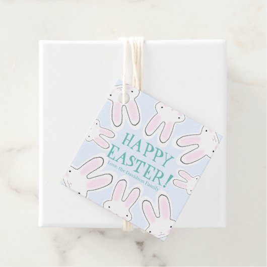 Happy Oaster blassblau niedliche Peeking Bands lus Geschenkanhänger (Beispiel)