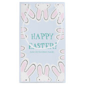 Happy Oaster blassblau niedliche Peeking Bands lus Kleine Geschenktüte (Rückseite)