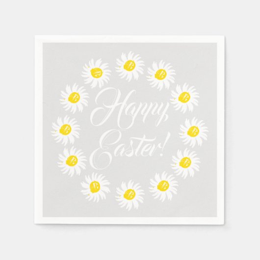 Happy Oaster blassgraue Drehbuch niedlich zaghaft Serviette (Vorderseite)