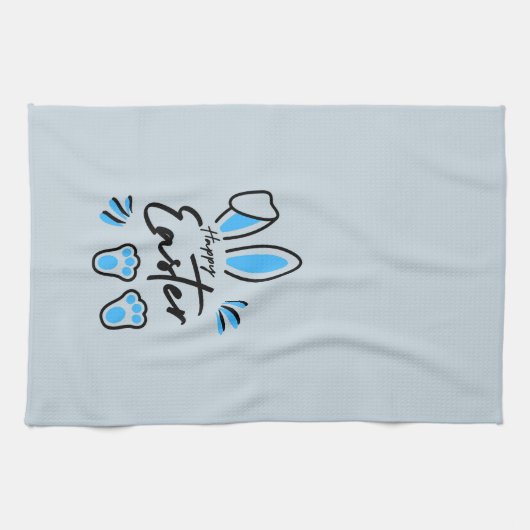 Happy Oaster Blue Geschirrtuch (Horizontal)