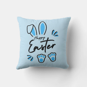 Happy Oaster Blue Kissen