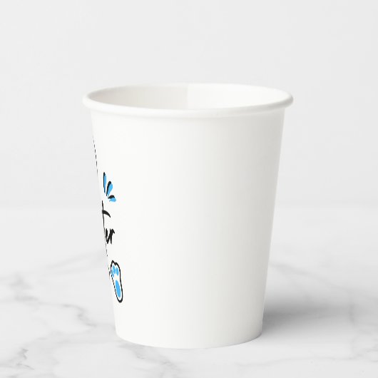 Happy Oaster Blue Pappbecher (Links)