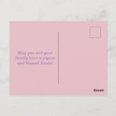 Happy Oaster Blue Pink Lila dekorierte Eier Postkarte (Rückseite)