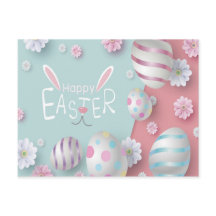 Happy Oaster Blue Pink Lila dekorierte Eier