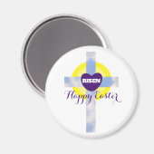 Happy Oaster Blue Sky Cross Auferstehungstag Magnet (Vorderseite/Rückseite)