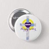 Happy Oaster Blue Sky Cross Resurrecrecrecrecrecre Button (Vorne & Hinten)