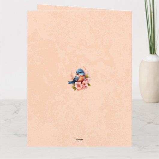 Happy Oaster Bluebird Karte (Rückseite)