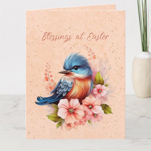 Happy Oaster Bluebird Karte (Vorderseite)