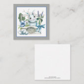 Happy Oaster Blume Box Blue Bunny Rabbit Mitteilungskarte (Vorne/Hinten)