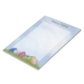 Happy Oaster - Blumenfotografie Ostereier Notizblock (angewinkelt)