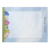 Happy Oaster - Blumenfotografie Ostereier Notizblock (Vorderseite)